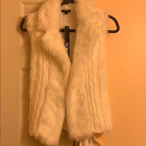 Women’s faux fur sweater vest